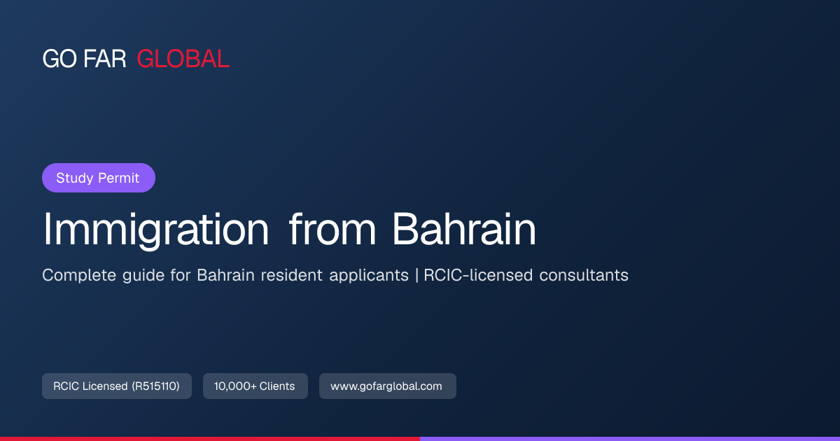 Study Permit from Bahrain to Canada 2026